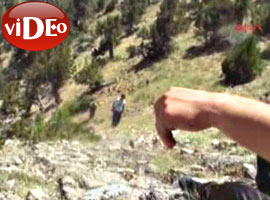 Başkan, uçurumdan düştü-Video