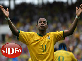 Robinho, Brezilya'yı uçurdu - Video