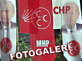 Afişte olası CHP-MHP koalisyonu