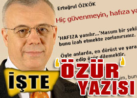 Özkök'ü hafızası yanıltmış