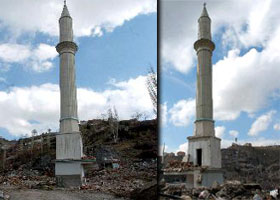 Protokol yolunda ilginç yıkım