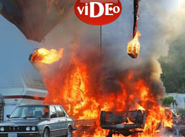 Balon havada alev aldı-O an - Video