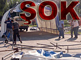 İftara saatler kala çadırı söktürdüler