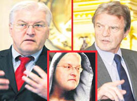 Alman ve Fransız bakan stüdyoda