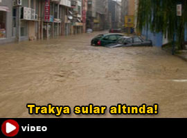 Tekirdağ ve Edirne'de sel
