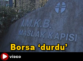 Kablo koptu, Borsa durdu - Video