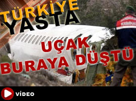 Isparta'da düşen uçaktan ilk görüntüler - Video