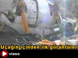 Uçağın içinden ilk görüntüler - Video