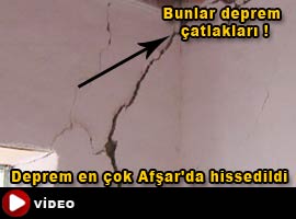 Deprem en çok Afşar'da hissedildi - Video
