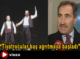 Bakan Günay, tiyatroculara sert çıktı - Video