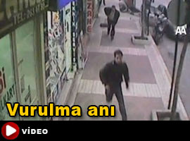 Vurulma anı kamerada - Video