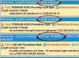 Böbrekte utanç pazarı