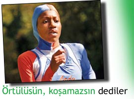 Tesettürlü atlet, rekor kırdı