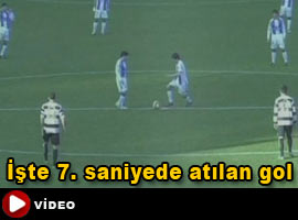 İşte 7. saniyede atılan gol - Video