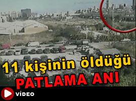 Patlama anı kamerada - Video