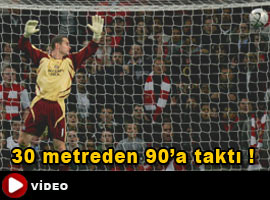 30 metreden mükemmel gol - Video