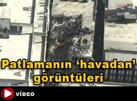 Patlamanın havadan görüntüleri-Video