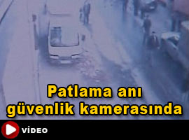 Patlama anı kamerada - Video