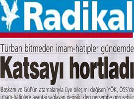 İşte Radikal'in o manşeti...