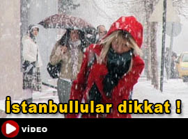 İstanbul güne karla başladı - Video