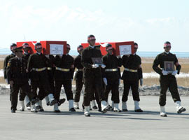 Şehitler omuzlarda! 