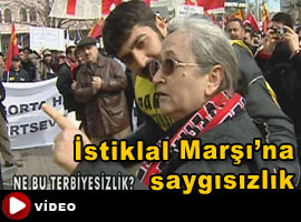 Mitingte İstiklal Marşı tepkisi - VİDEO