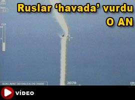 Gürcü uçağı işte böyle vuruldu - VİDEO